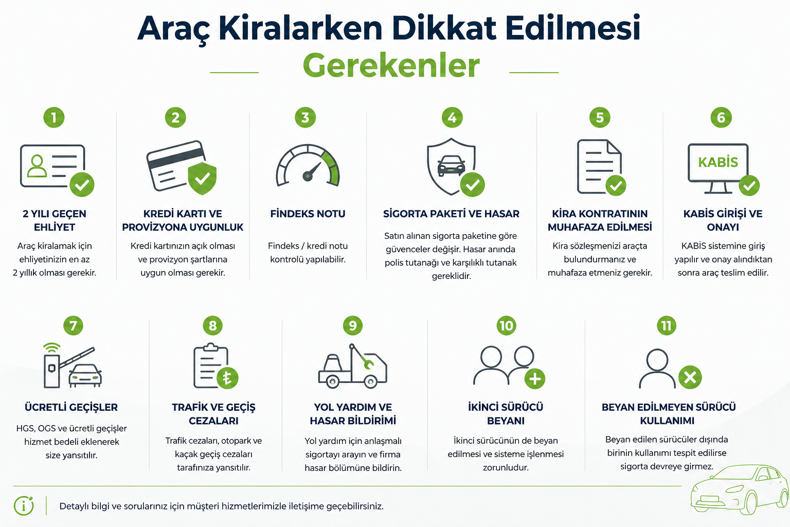 Araç Kiralarken Dikkat Edilmesi Gerekenler